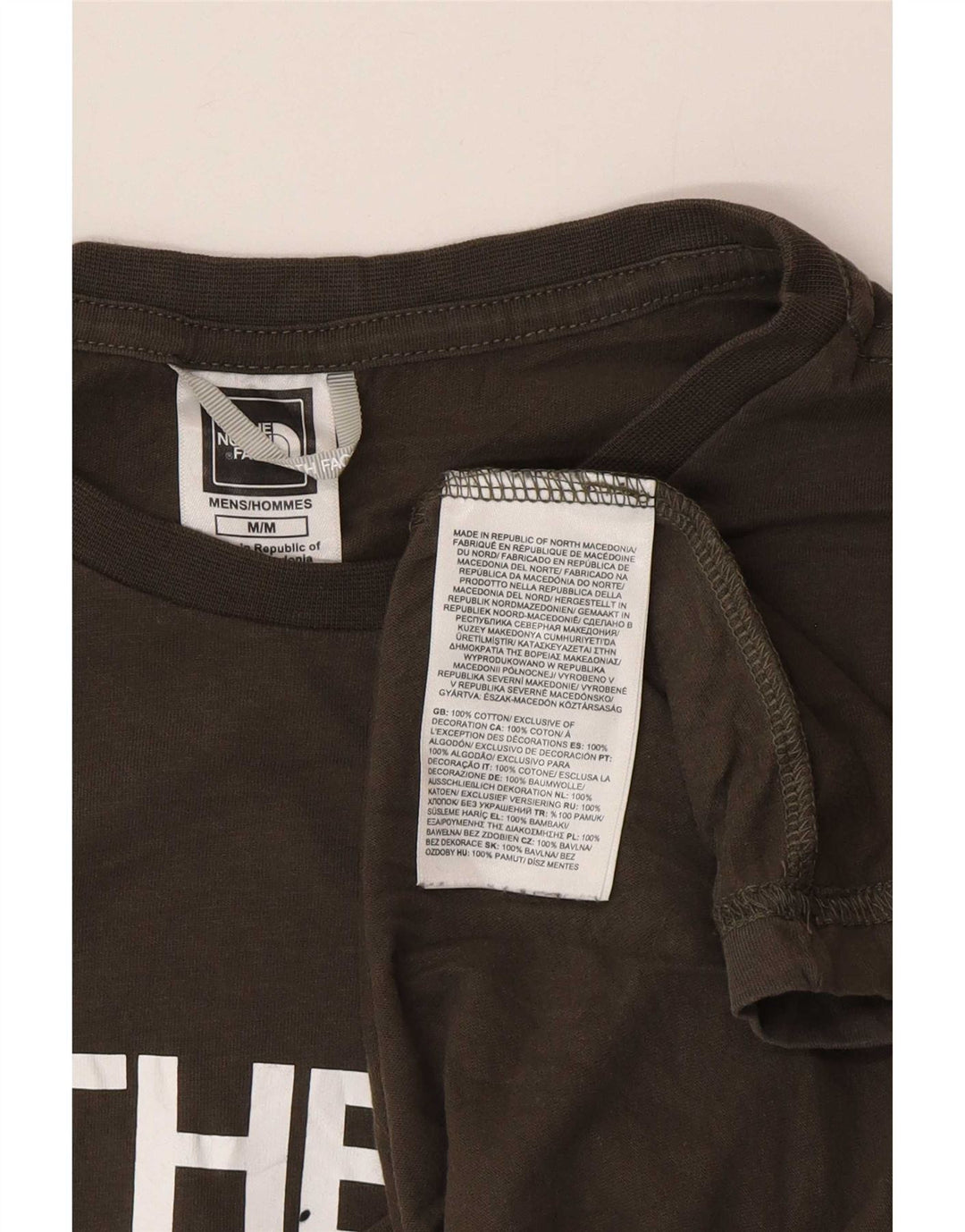 Tricou grafic pentru bărbați The North Face Top Medium Khaki Bumbac