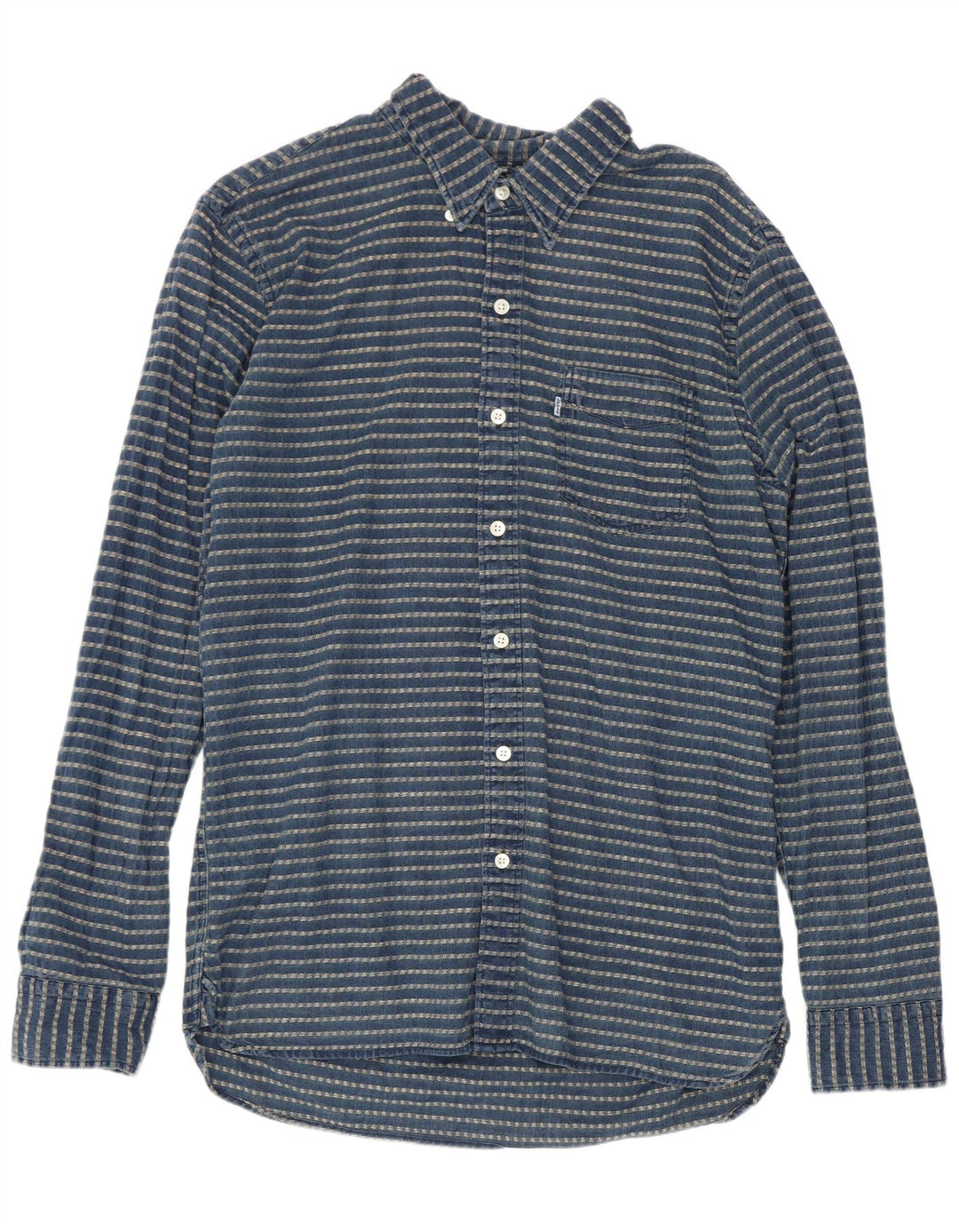 Cămașă Levi's pentru bărbați, bumbac cu dungi, albastru bleumarin mediu