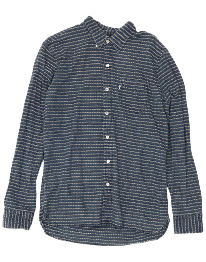Cămașă Levi's pentru bărbați, bumbac cu dungi, albastru bleumarin mediu