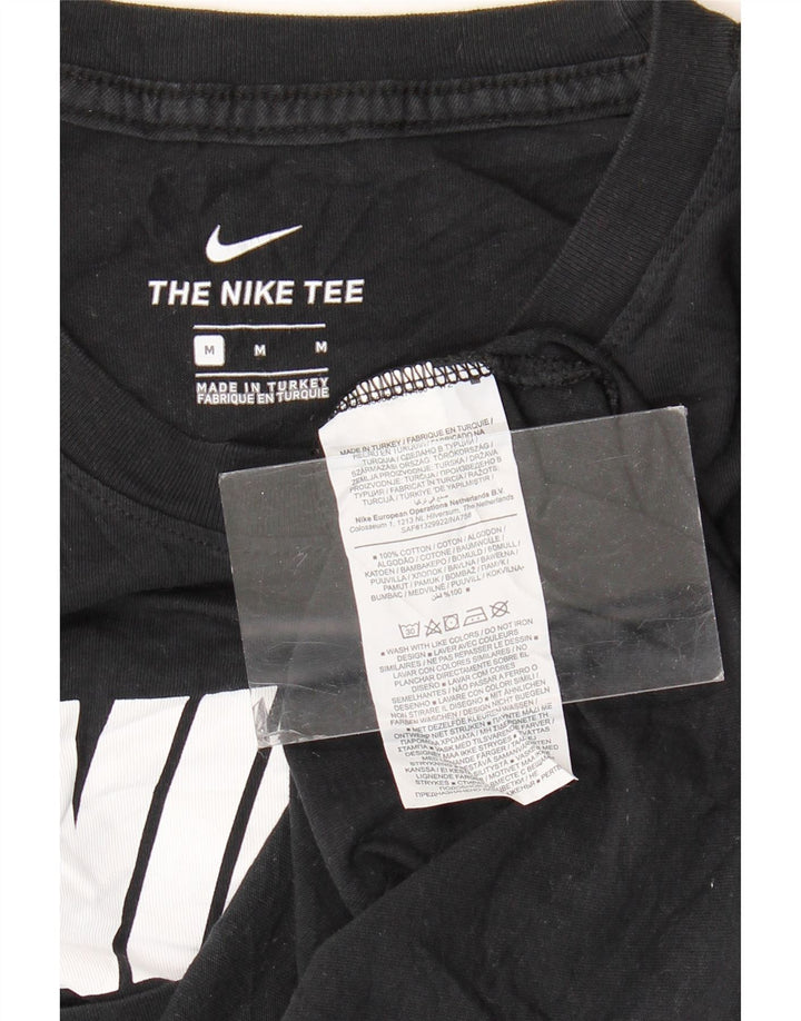 Tricou grafic pentru bărbați NIKE Top mediu negru bumbac