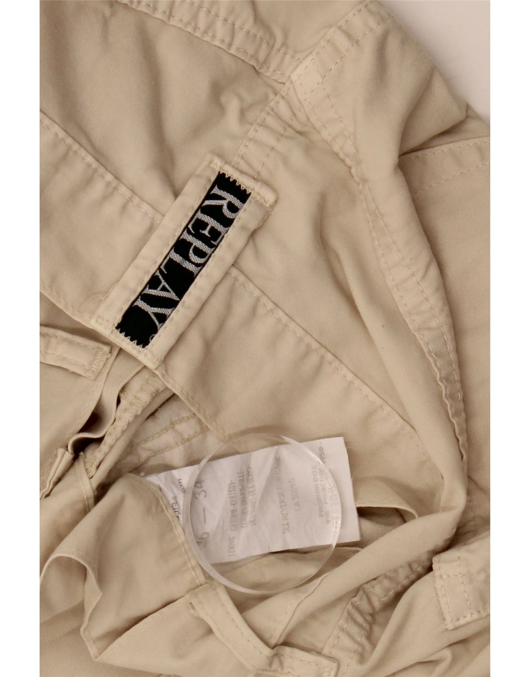 REPLAY Pantaloni drepti casual pentru bărbați L36 L34 bumbac bej