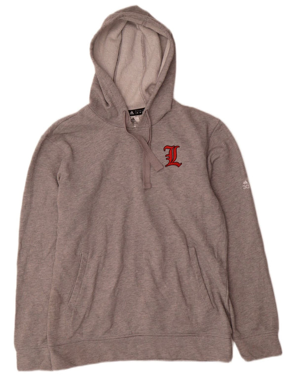Pulover Adidas Louisville Cardinals pentru bărbați, bumbac, gri mediu
