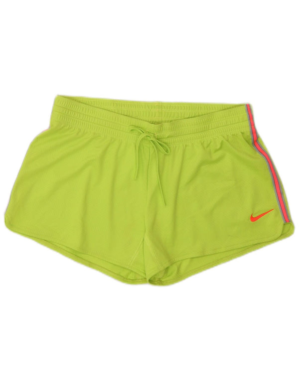 Pantaloni scurți sport Nike Dri Fit pentru femei UK 14 Poliester verde mediu