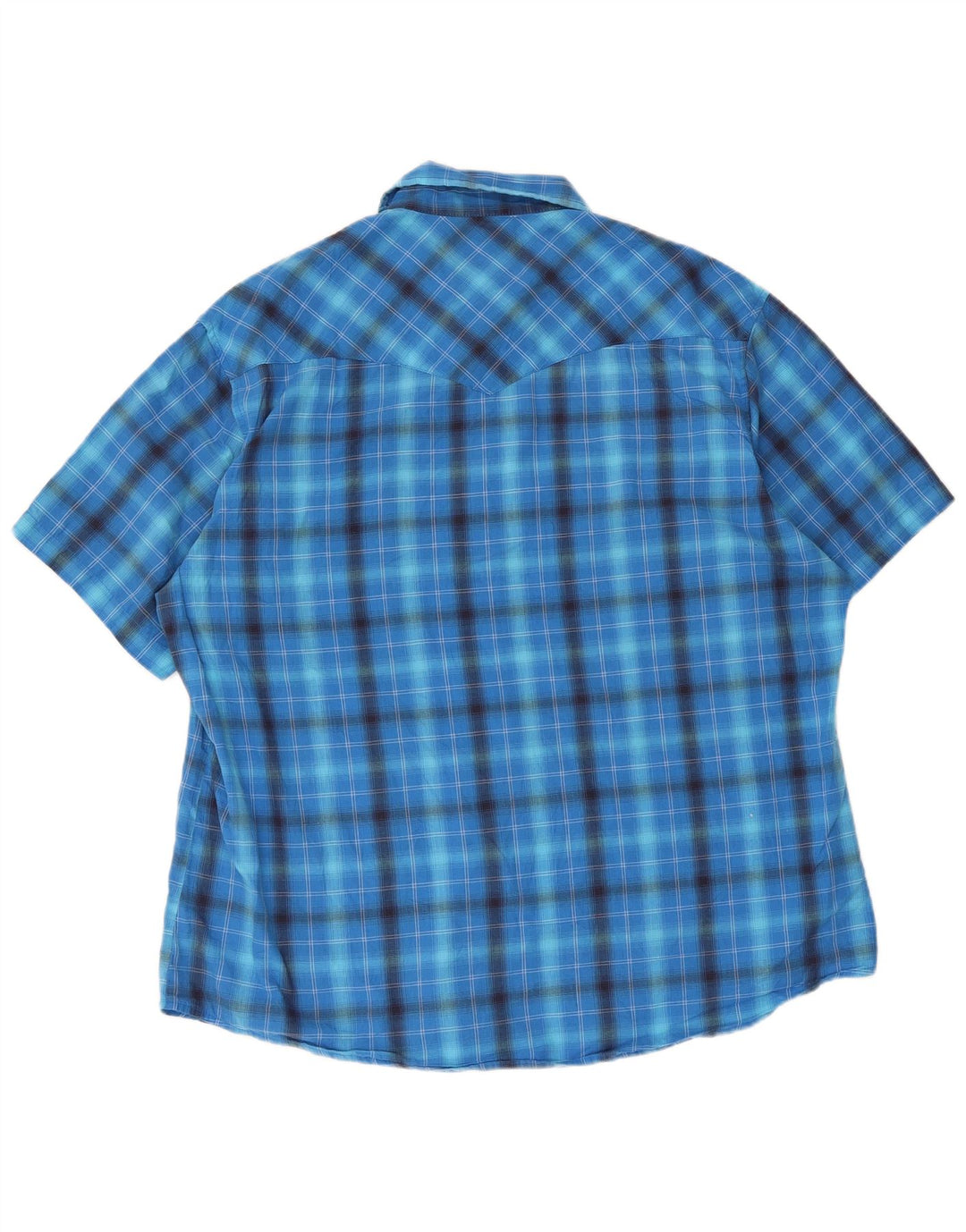 Cămașă cu mânecă scurtă pentru bărbați Wrangler, carouri mari, albastre