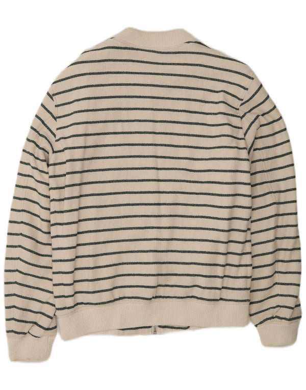 Pulover cardigan pentru bărbați Zara, bumbac cu dungi albe medii