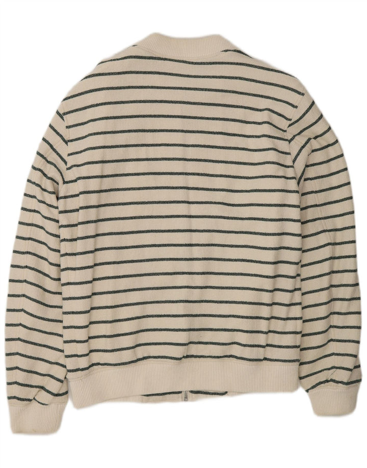 Pulover cardigan pentru bărbați Zara, bumbac cu dungi albe medii