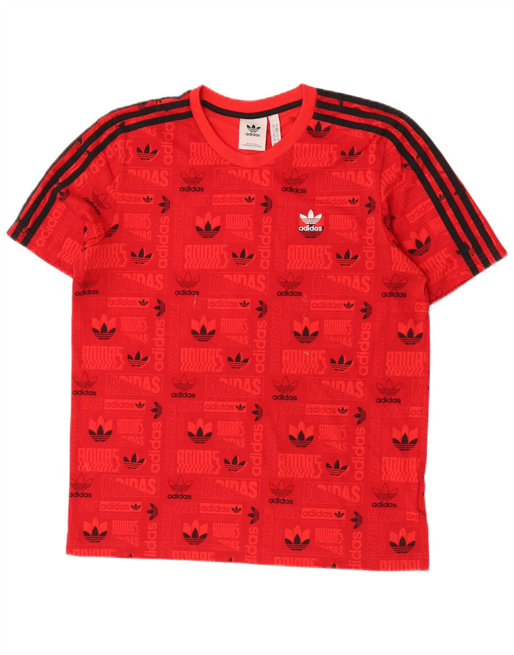 Tricou cu grafică pentru bărbați Adidas Regular Top Poliester roșu mediu