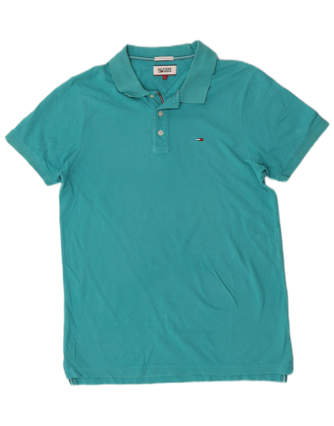 Tricou polo Tommy Hilfiger pentru bărbați, mare turcoaz