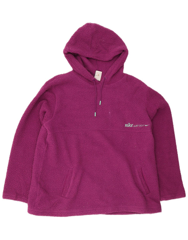 Pulover Nike pentru femei Therma-Fit cu glugă din lână UK 18 XL Violet Poliester