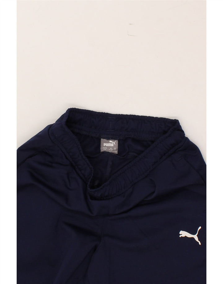 PUMA Boys Tracksuit Trousers 9-10 Years  Navy Blue Polyester Vintage Puma and Second-Hand Puma from Messina Hembry 