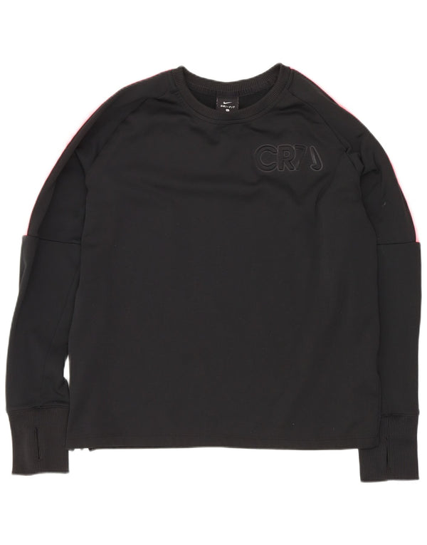 Pulover pentru băieți Nike CR7 Graphic Hanorac 13-14 ani XL Negru Colorblock