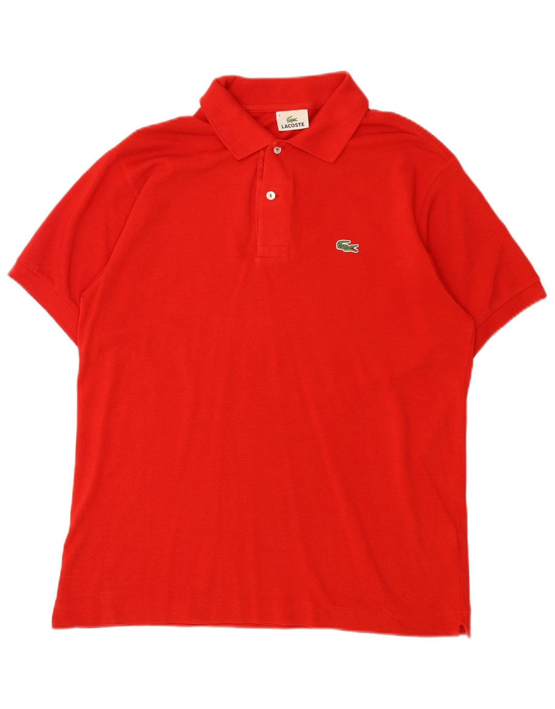 Tricou polo Lacoste pentru bărbați, mărimea 4, bumbac roșu mediu