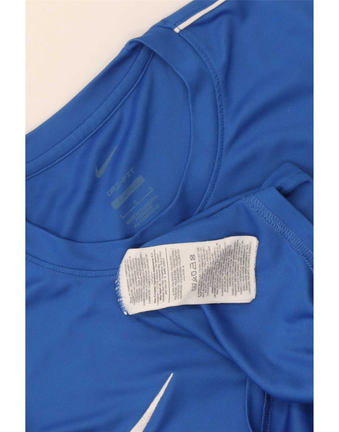 Tricou pentru bărbați Nike Dri Fit Slim Fit Top mare, albastru, poliester