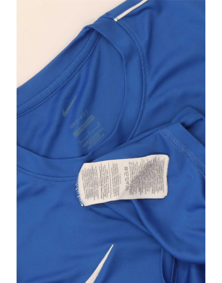 Tricou pentru bărbați Nike Dri Fit Slim Fit Top mare, albastru, poliester