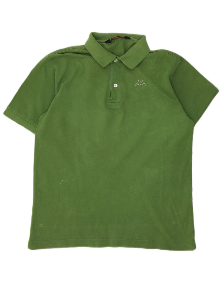 Cămașă polo pentru bărbați Kappa Bumbac verde mic