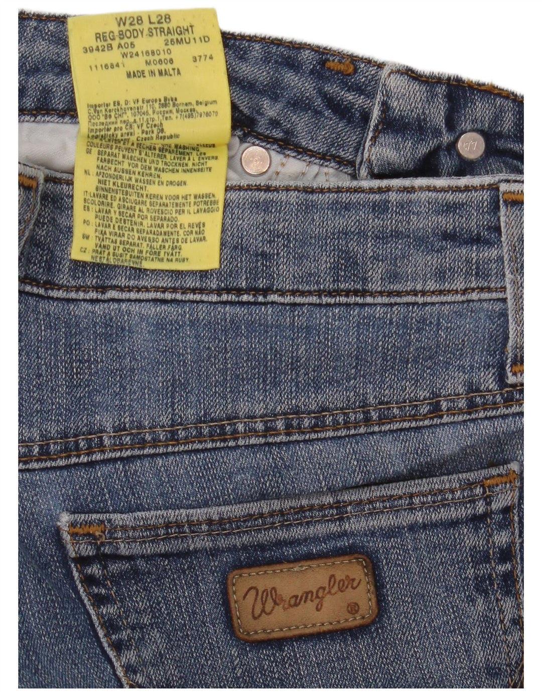 WRANGLER Blugi drepti pentru femei W28 L28 Bumbac albastru