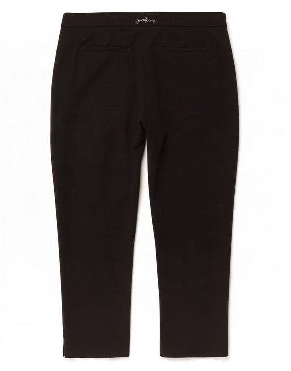 Pantaloni tăiați drept pentru femei Trussardi W32 L26 negri