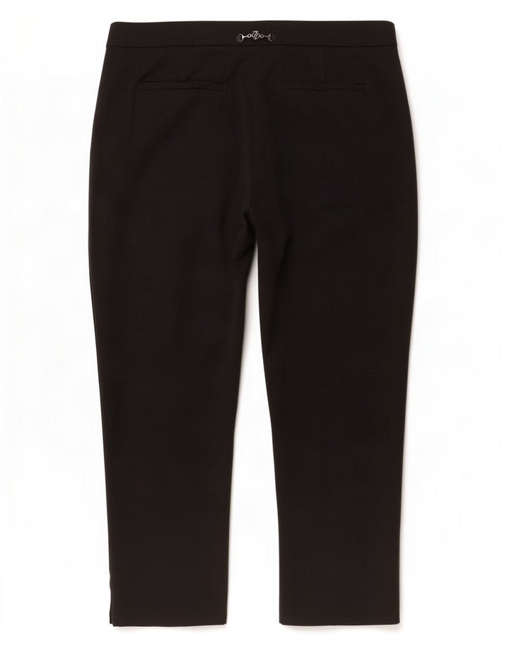 Pantaloni tăiați drept pentru femei Trussardi W32 L26 negri