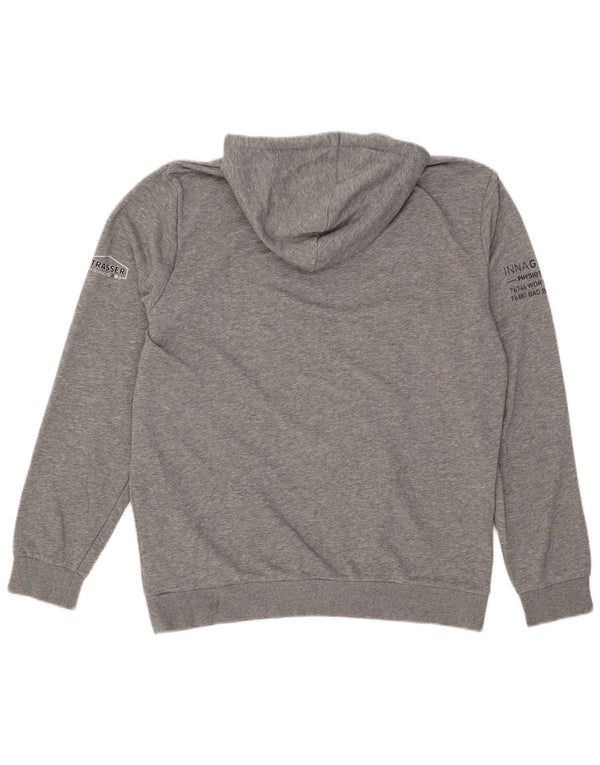 Pulover pentru bărbați Puma Graphic Hoodie Jumper mare, gri bumbac pete
