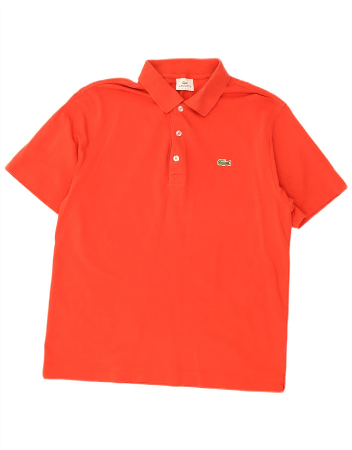 Tricou polo Lacoste pentru bărbați, mărimea 4, bumbac roșu mediu