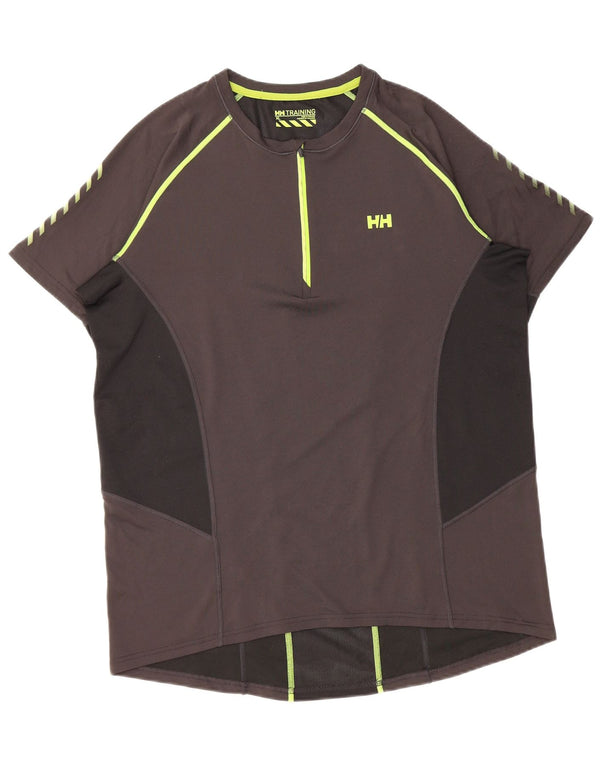 HELLY HANSEN Trening pentru bărbați, cu mânecă scurtă, cu pulover, XL, gri, color block