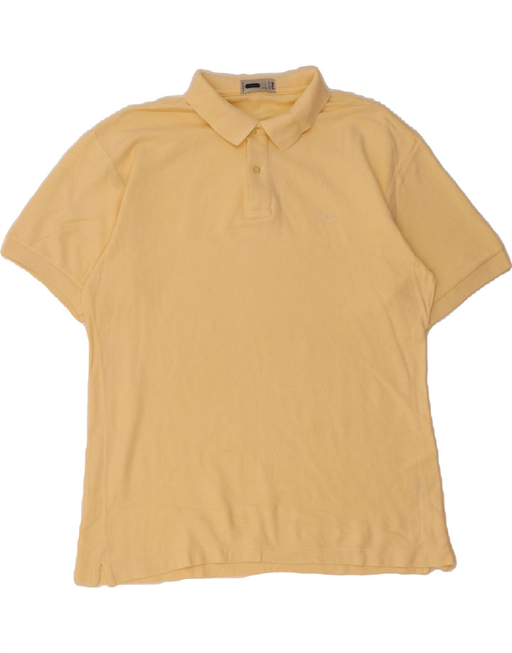 FILA Mens Polo Shirt IT 50 Medium Yellow Vintage Fila and Second-Hand Fila from Messina Hembry 