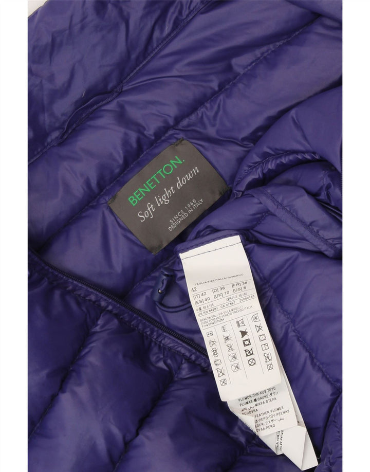 BENETTON Gilet căptușit pentru femei UK 10 Small Violet Poliamidă