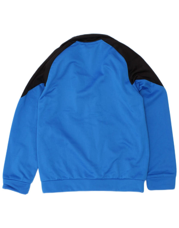 Jachetă de trening cu grafic Puma pentru băieți, 5-6 ani, poliester color bloc albastru