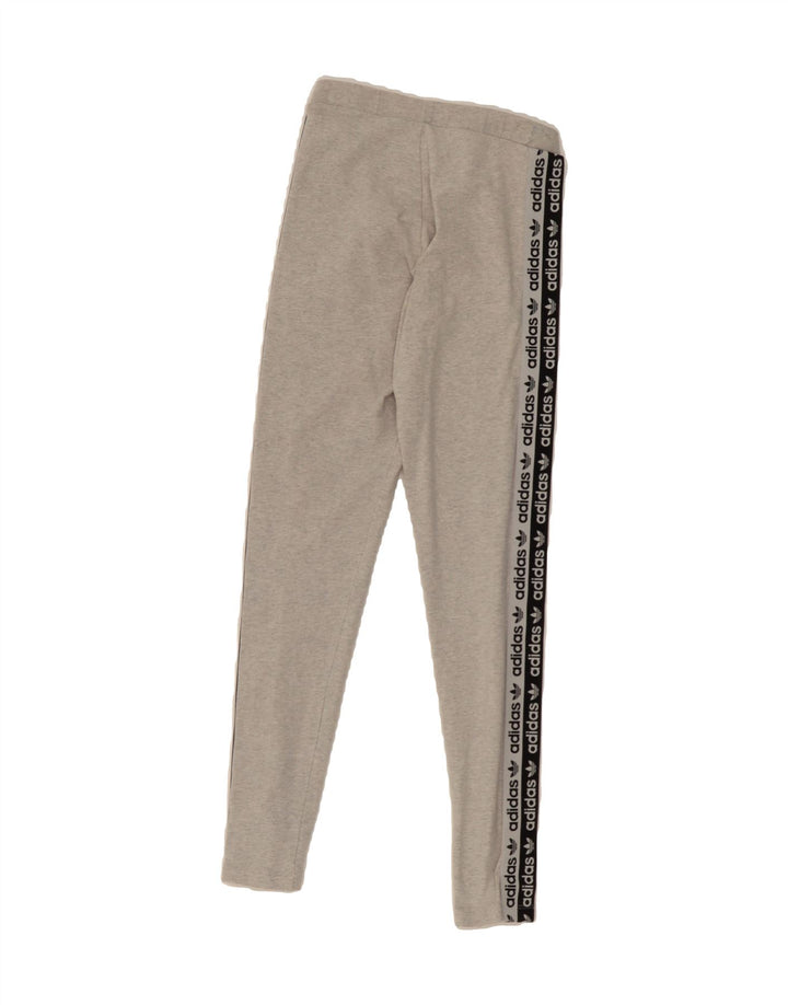 ADIDAS Womens Graphic Leggings UK 6 XS  Grey Vintage Adidas and Second-Hand Adidas from Messina Hembry 