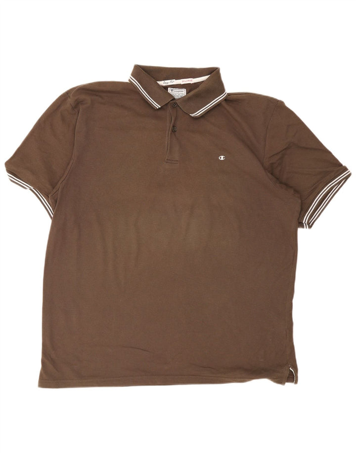 Tricou polo pentru bărbați Champion Easy Fit 3XL maro