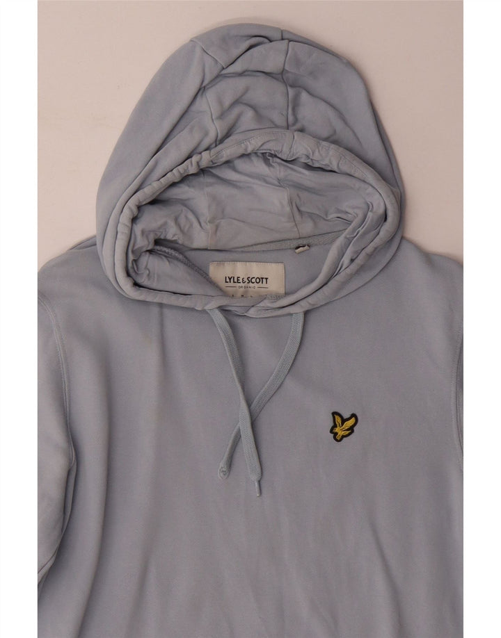 LYLE & SCOTT Pulover cu glugă pentru bărbați din bumbac albastru mic