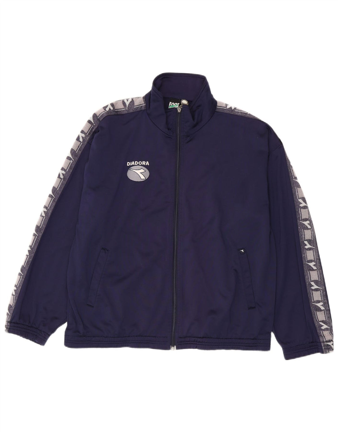 Diadora Mens Graphic Trening Top Jacket UK 40 Medium Bleumarin Poliester