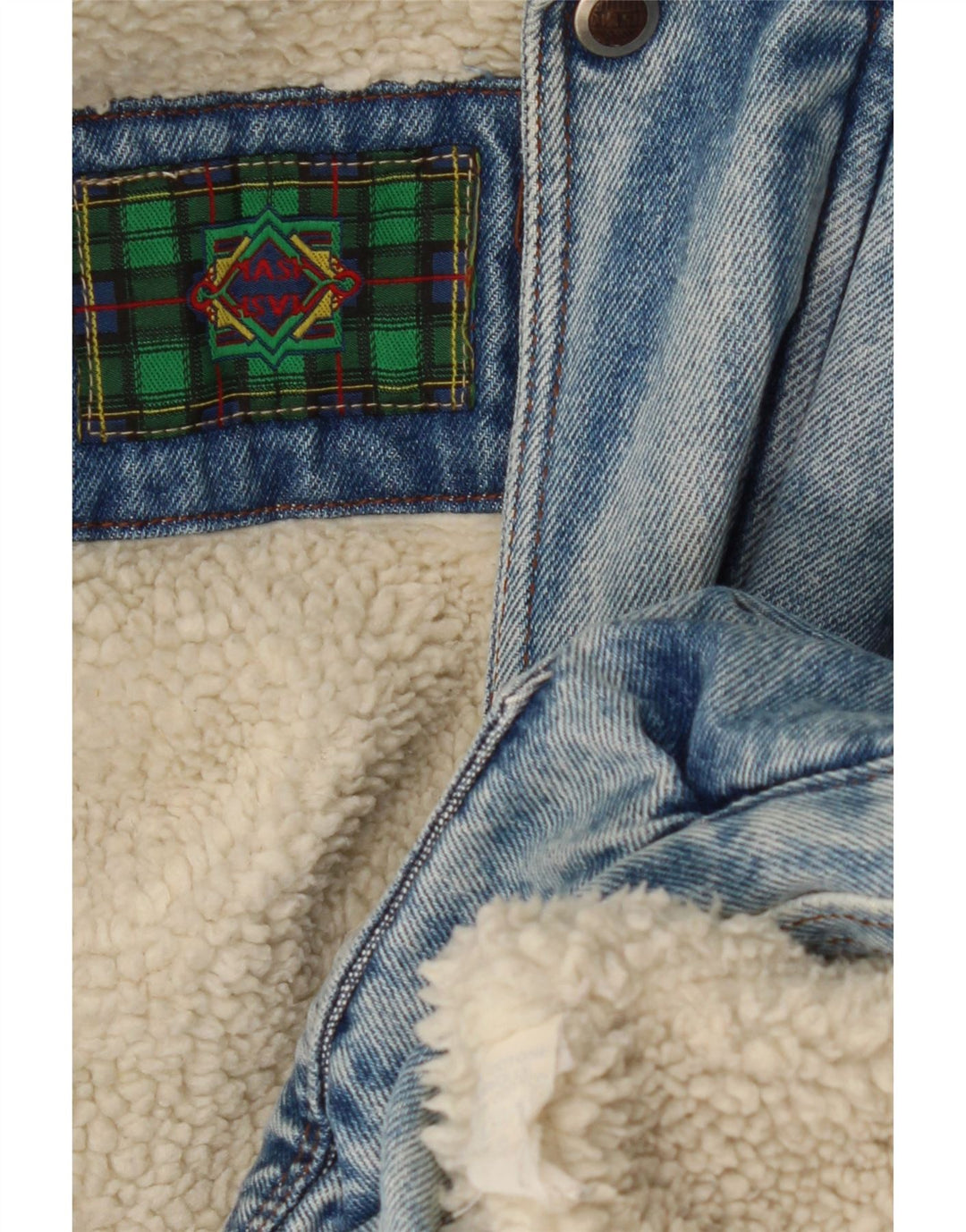 Jachetă de blugi Sherpa pentru bărbați MASH UK 42 XL Bumbac albastru