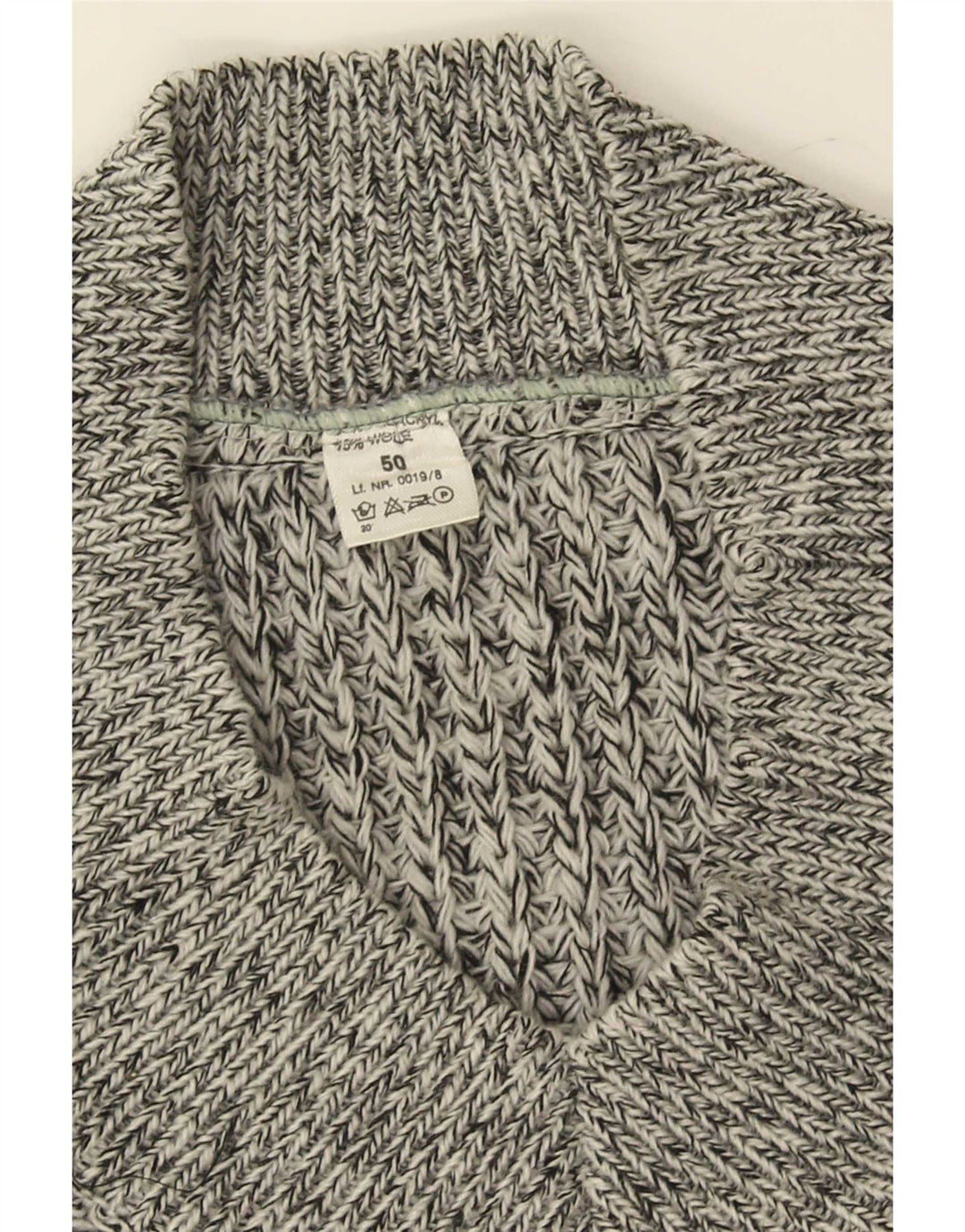 Pulover vintage pentru bărbați cu decolteu în V IT 50 Medium Gri Pete