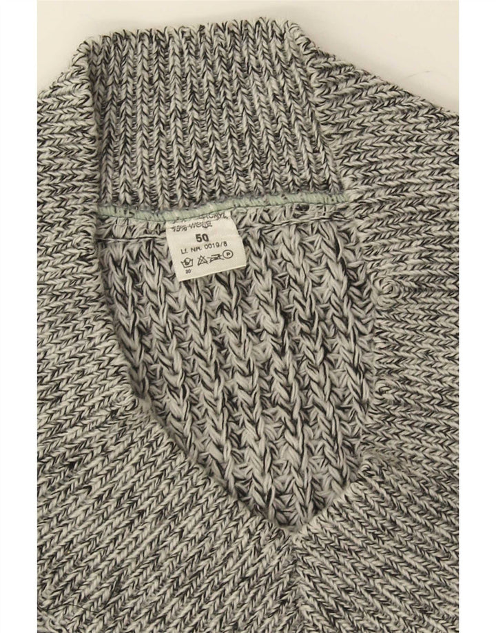 Pulover vintage pentru bărbați cu decolteu în V IT 50 Medium Gri Pete