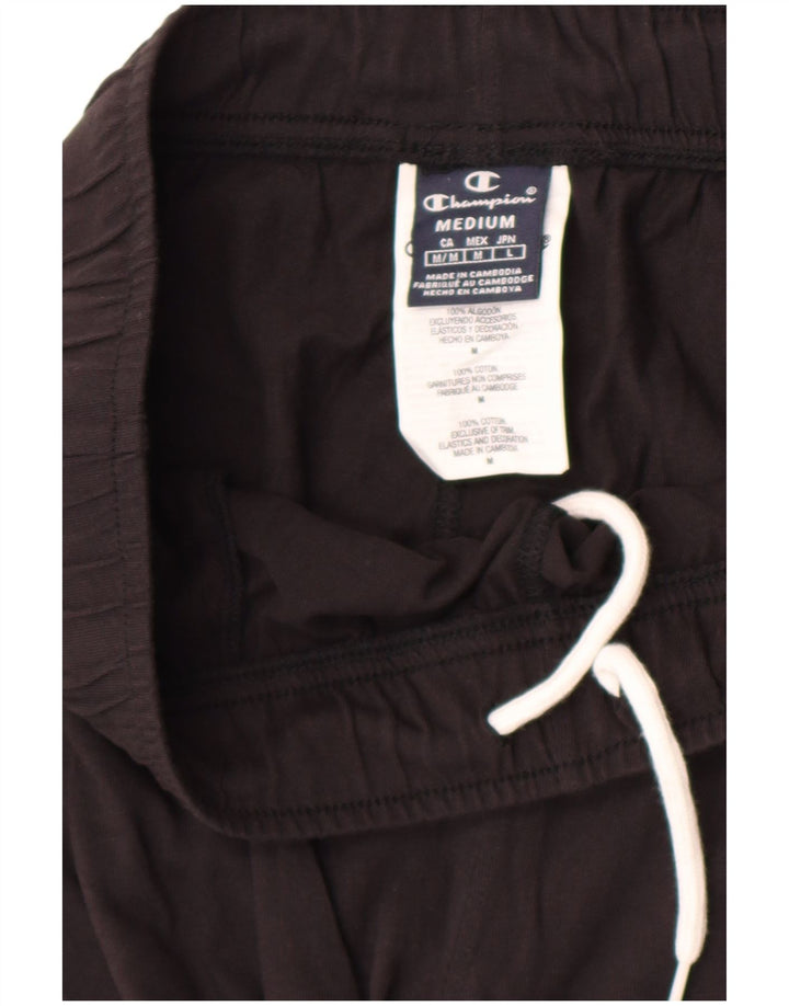 Pantaloni de trening pentru bărbați CHAMPION, bumbac mediu negru