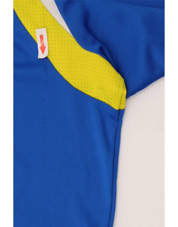 Tricou Adidas Climalite pentru bărbați Top mare, albastru, poliester color bloc