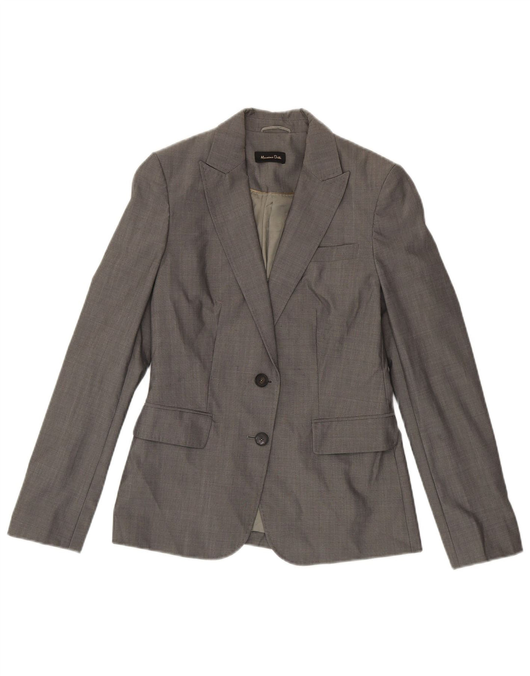MASSIMO DUTTI Jachetă Blazer pentru Femei cu 2 Nasturi EU 38 Mic Gri