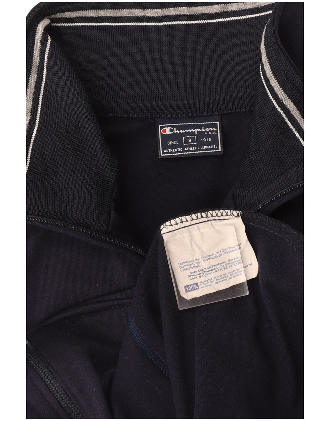 Jachetă de top pentru trening pentru bărbați Champion Loose Fit Poliester bleumarin mic