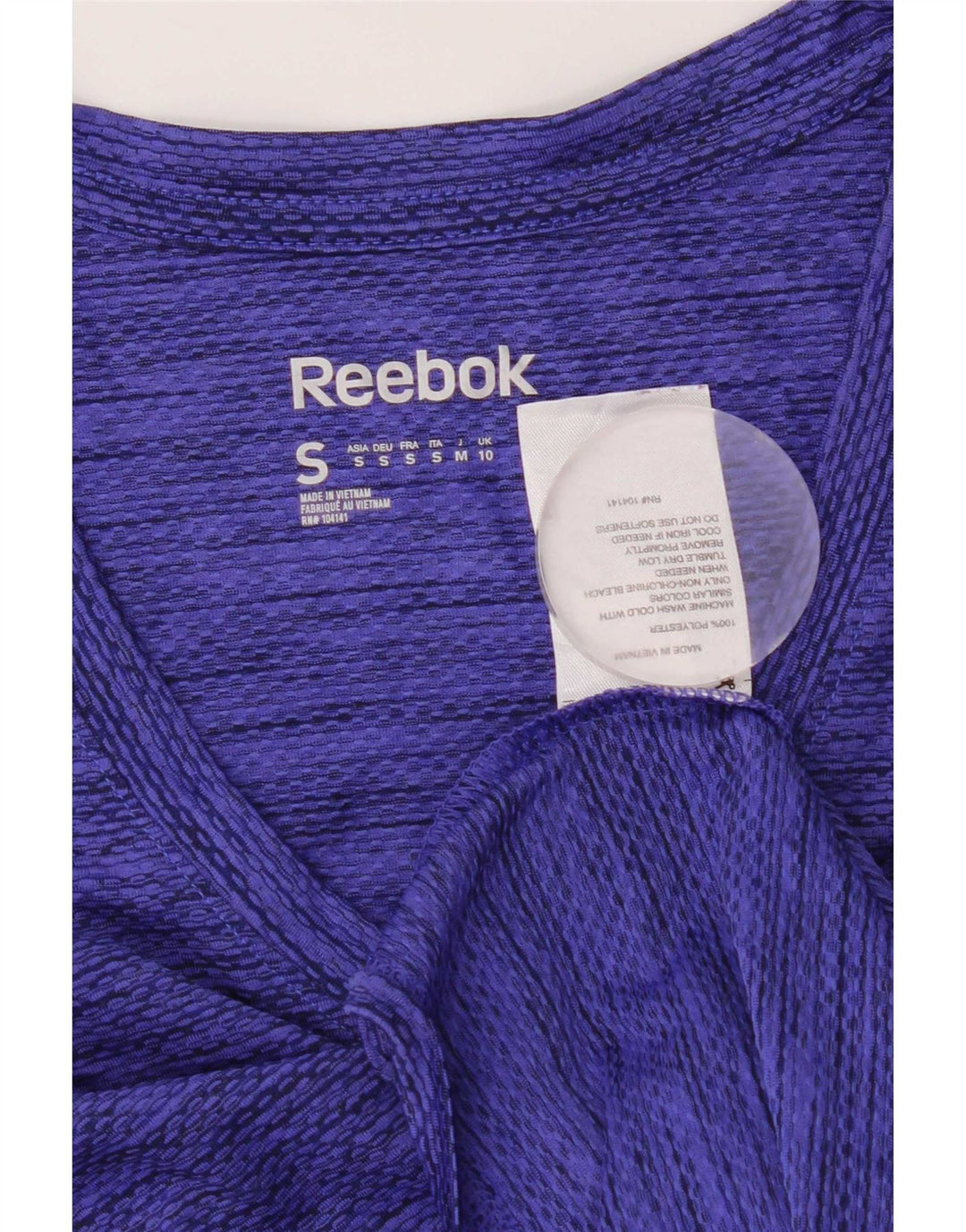 Tricou Reebok pentru femei Speedwick Top UK 10 Small Blue Flecked Polyester