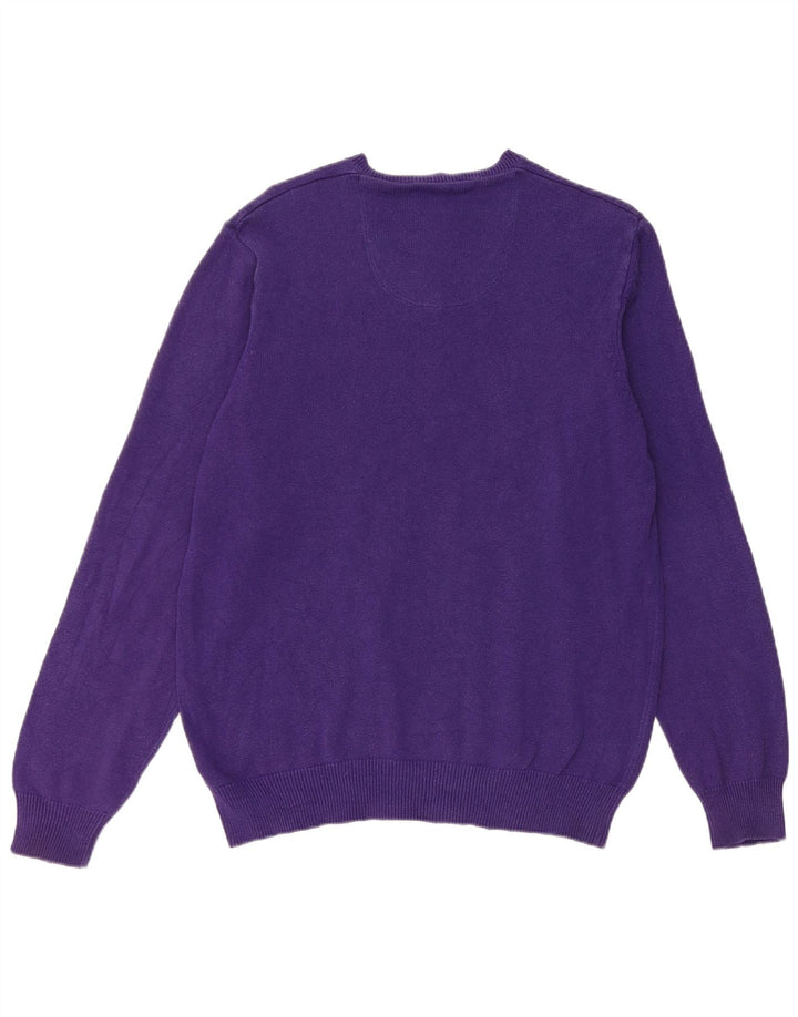 Pulover pentru bărbați Marks & Spencer, Blue Harbour, cu decolteu în V, violet mediu