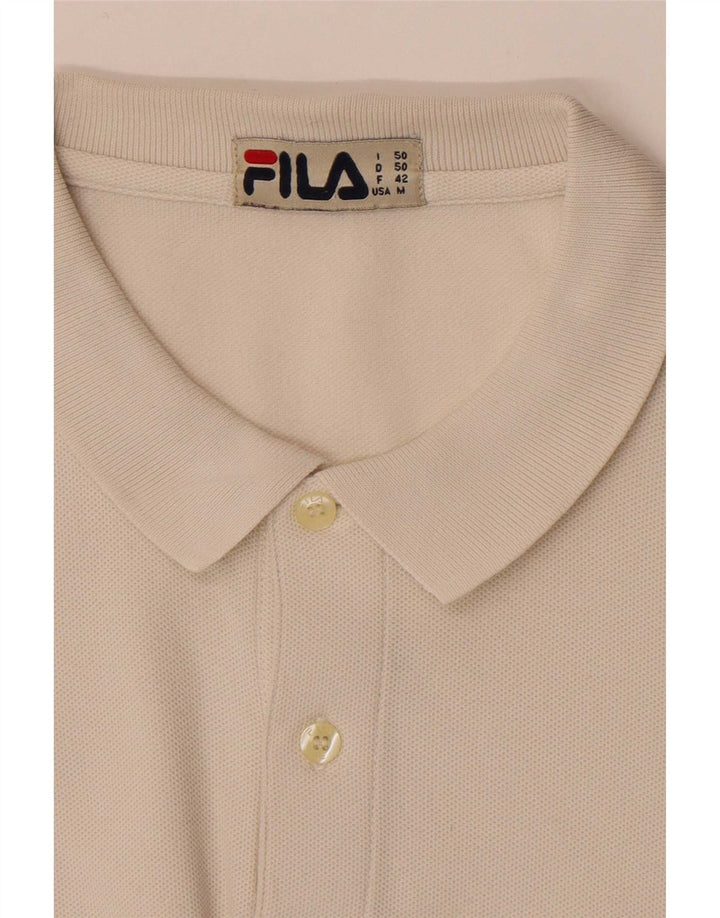 Tricou polo Fila pentru bărbați, alb mediu