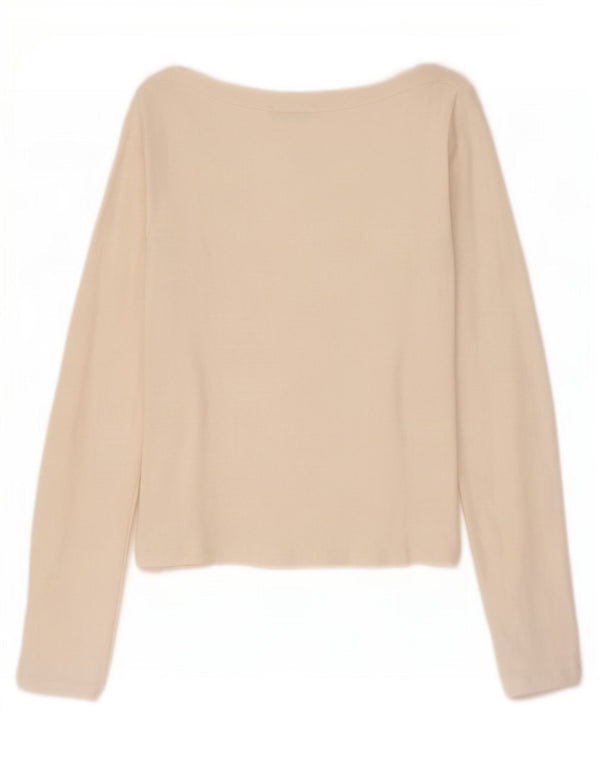 Crop Top pentru femei Zara cu mânecă lungă UK 14 Large White