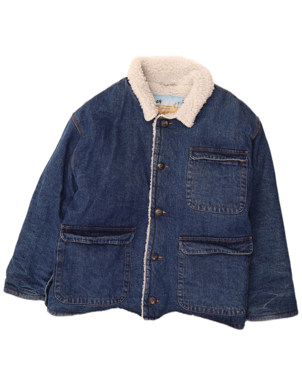 STRATOS Jachetă pentru bărbați din denim Sherpa UK 42 XL Bumbac albastru