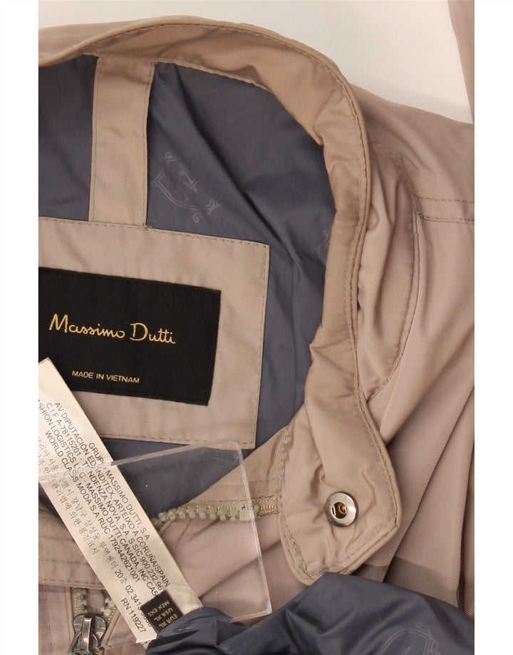 Jachetă Bomber Massimo Dutti pentru bărbați UK 42 XL, bej, nailon