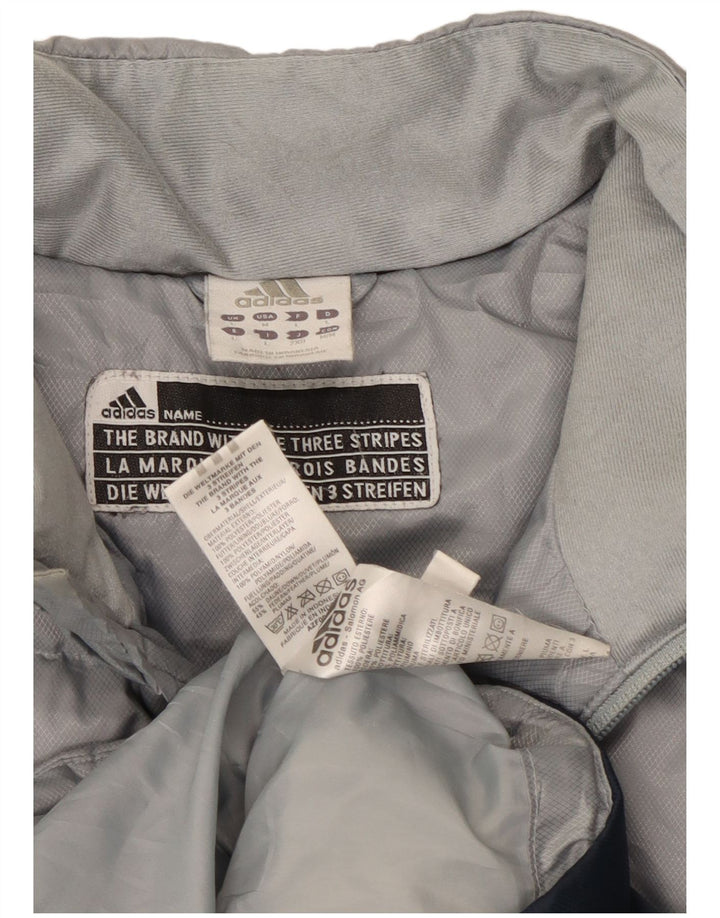 Jachetă căptușită cu trei dungi Adidas pentru bărbați UK 40, mare, gri Colorblock