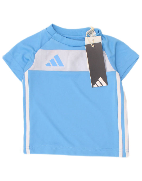 Tricou Adidas Bebeluși Băieți Top 3-6 luni Poliester Colorblock Albastru