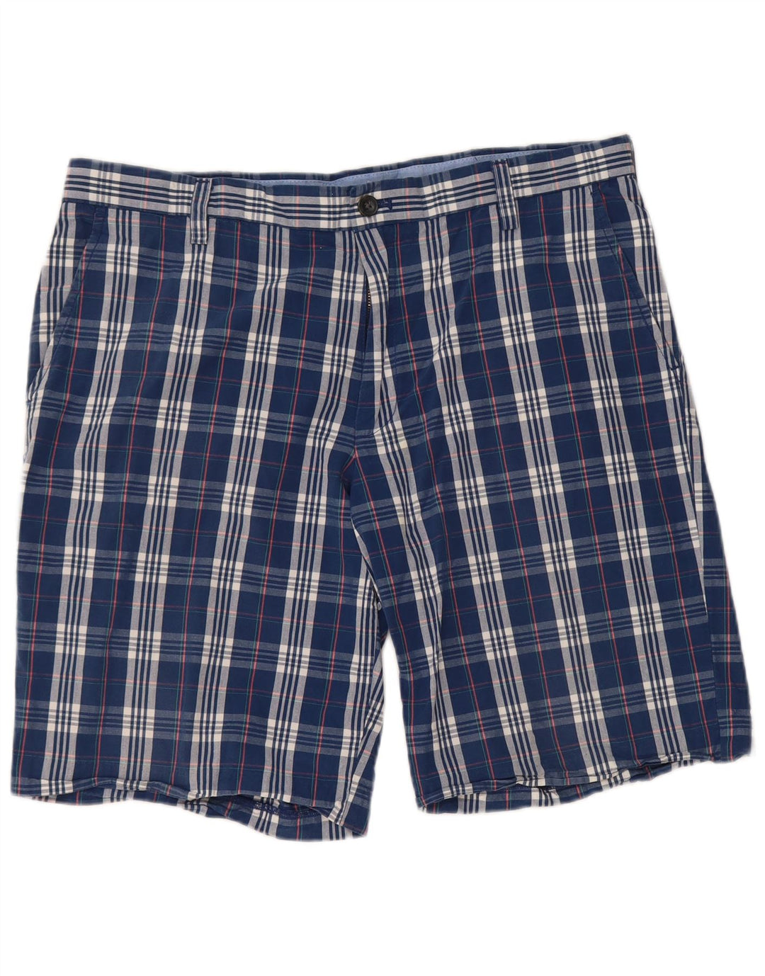 Pantaloni scurți chino pentru bărbați IZOD W36, mari, albastru, bumbac cu carouri