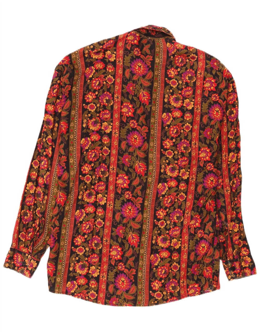 Cămașă Vintage pentru femei UK 14 Medium Multicolor Floral