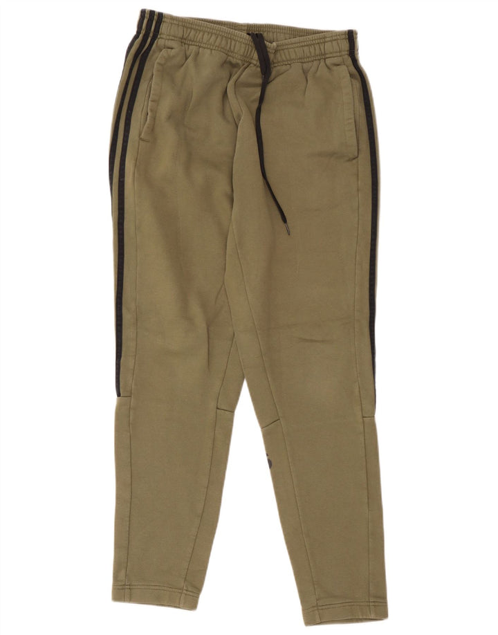 Pantaloni de trening Adidas pentru bărbați, bumbac kaki mediu